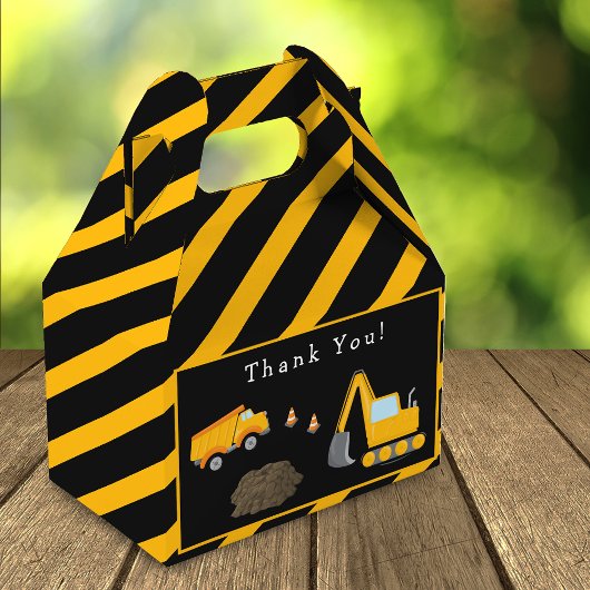 Bouw Birthday Party Hartelijk dank Bedankdoosjes