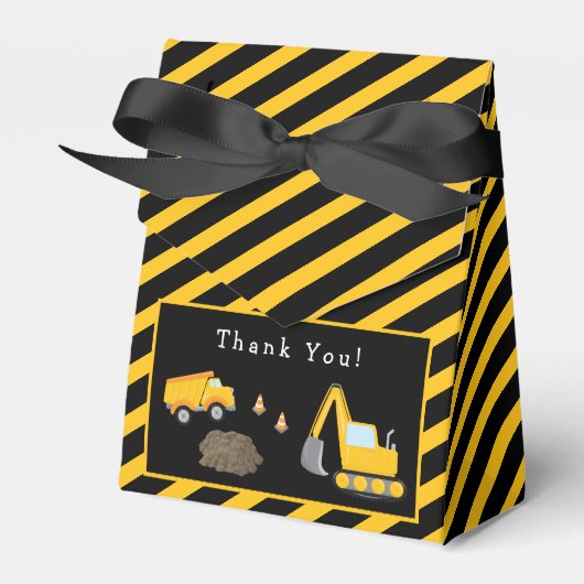 Bouw Birthday Party Hartelijk dank Bedankdoosjes (Voorkant Zijde)