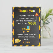 Bouw Birthday Party Hartelijk dank Bedankkaart (Staand voorkant)