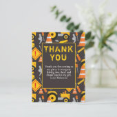 Bouw Birthday Party Hartelijk dank Briefkaart (Staand voorkant)