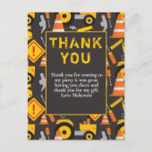 Bouw Birthday Party Hartelijk dank Briefkaart (Voorkant)