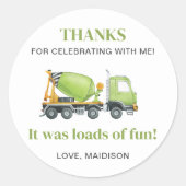 Bouw Birthday Party Hartelijk dank Ronde Sticker (Voorkant)