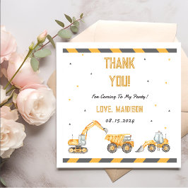 Bouw Birthday Party Hartelijk dank Servet