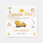 Bouw Birthday Party Hartelijk dank Servet (Voorkant)