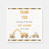 Bouw Birthday Party Hartelijk dank Servet (Voorkant)