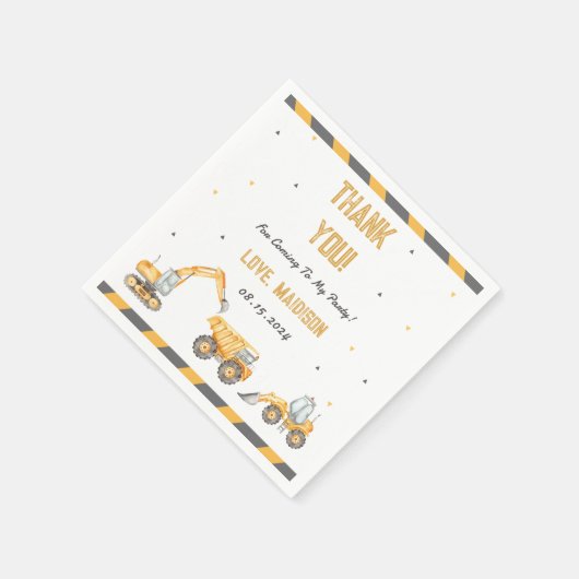 Bouw Birthday Party Hartelijk dank Servet (Hoek)