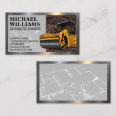 Bouw | Blauwdrukken | Steam Roller Visitekaartje (Voorkant / Achterkant)