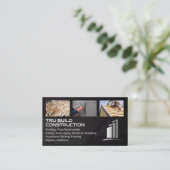 Bouw | blauwe kraag | Onroerend goed Visitekaartje (Staand voorkant)