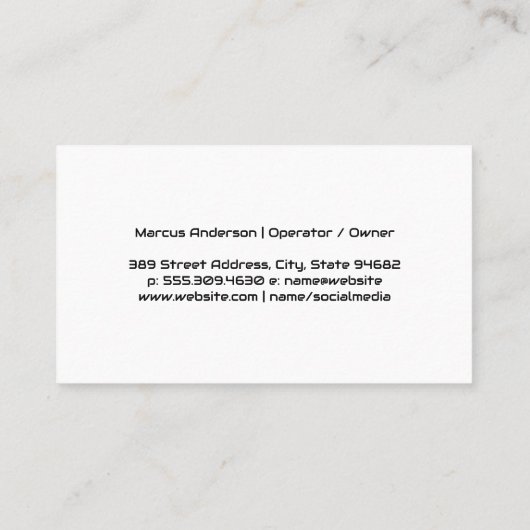 Bouw | blauwe kraag | Onroerend goed Visitekaartje (Achterkant)