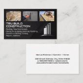 Bouw | blauwe kraag | Onroerend goed Visitekaartje (Voorkant / Achterkant)