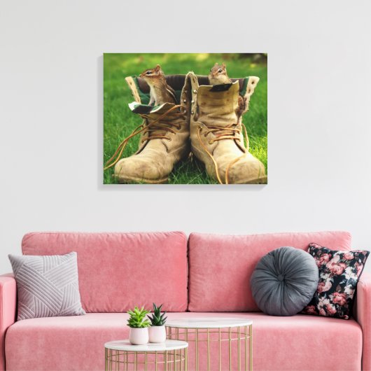 Bouw Boot Chipmunks Canvas Afdruk (Insitu (Woonkamer))