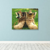 Bouw Boot Chipmunks Canvas Afdruk (Insitu (Houten vloer))