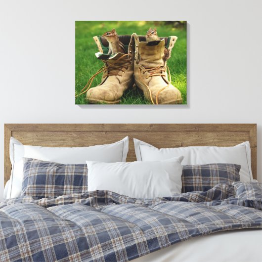Bouw Boot Chipmunks Canvas Afdruk (Insitu (Slaapkamer))