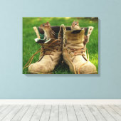 Bouw Boot Chipmunks Canvas Afdruk (Insitu (Houten vloer))