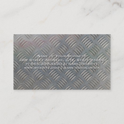 Bouw bord | Hardware Gereedschap | Staal Visitekaartje (Achterkant)