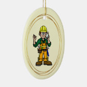 Bouw boss on Cell Phone Ornament (Rechts)