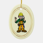 Bouw boss on Cell Phone Ornament (Voorkant)