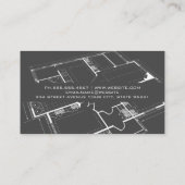 Bouw Bouwer Logo | Blauwdruk  Visitekaartje (Achterkant)