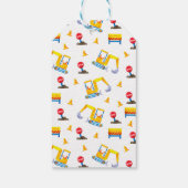 Bouw Boy Birthday Party Cadeaulabel (Achterkant)