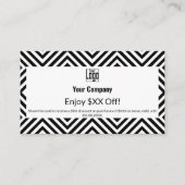 Bouw Brand Loyalty met Modern Zwart Wit $XX Kortingskaartje (Voorkant)