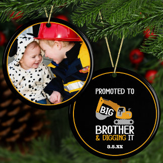 Bouw Brother Digitale foto Kerstmis Keramisch Ornament