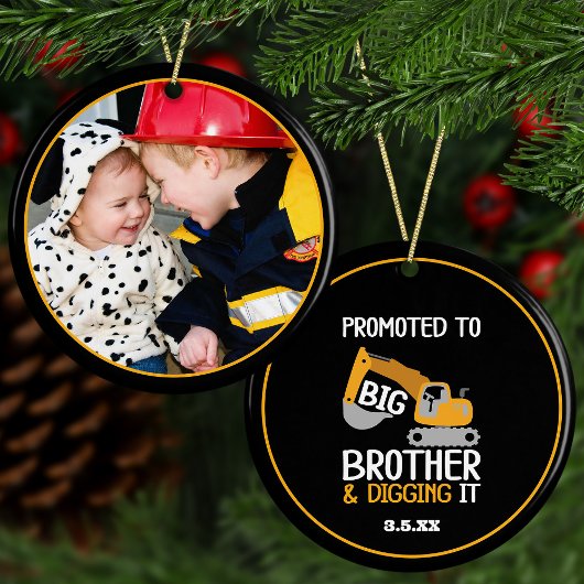 Bouw Brother Digitale foto Kerstmis Keramisch Ornament