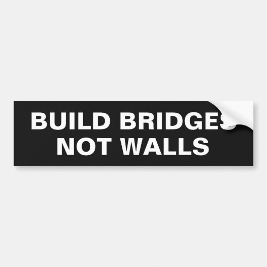 "Bouw Bruggen" aangepaste kleurenbumpersticker Bumpersticker (Voorkant)
