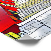 Bouw Bruggen Abstracte kunst Modern Wall Poster (Hoek)