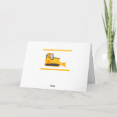 Bouw Bulldozer Truck Birthday Card Kaart (Achterkant)