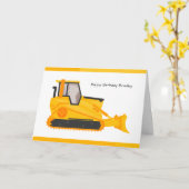 Bouw Bulldozer Truck Birthday Card Kaart (Gele Bloem)