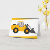 Bouw Bulldozer Truck Birthday Kaart (Gele Bloem)