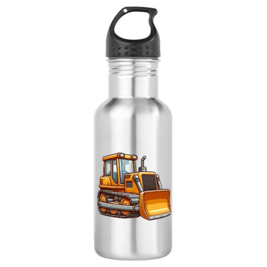 Bouw/bulldozer Waterfles (Voorkant)