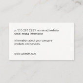 Bouw / Buzz Saw / Houtkorrel Visitekaartje (Achterkant)