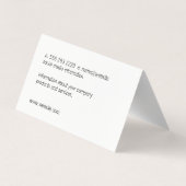 Bouw / Buzz Saw / Houtkorrel Visitekaartje (Achterkant)