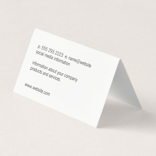 Bouw / Buzz Saw / Houtkorrel Visitekaartje (Achterkant)