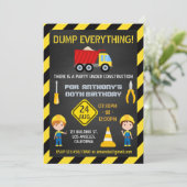 Bouw Chalkboard Birthday Party elke leeftijd Kaart (Staand voorkant)