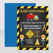 Bouw Chalkboard Birthday Party elke leeftijd Kaart (Voorkant / Achterkant)