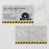 Bouw | Cirkelzaag | Beton Waarschuwing  Visitekaartje (Voorkant / Achterkant)