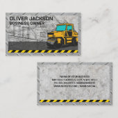 Bouw | Concreet | Road Roller Blue Print Visitekaartje (Voorkant / Achterkant)