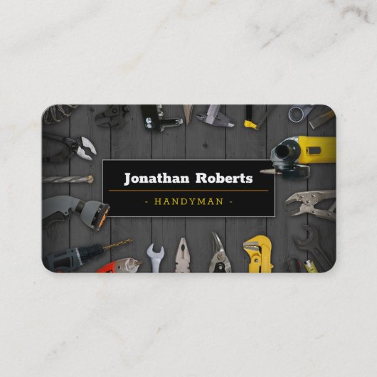 Bouw | Contractant | Handig Man Visitekaartje (Voorkant)