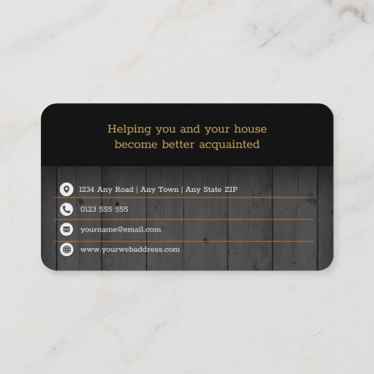 Bouw | Contractant | Handig Man Visitekaartje (Achterkant)