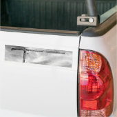 Bouw Crane and Sky Black and White Photo Bumpersticker (Op Truck)