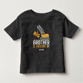 Bouw Crane Big Brother Digging it v2 Kinder Shirts (Voorkant)