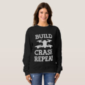 Bouw Crash Herhaal Drone Piloot 1 Trui (Voorkant volledig)