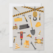 Bouw Crew Kids Verjaardagsfeest Kaart (Achterkant)