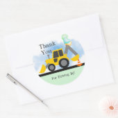 Bouw Dank u, Rij door Verjaardag, Douche Ronde Sticker (Envelop)