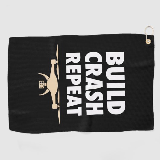 Bouw de Crash Repat Drone Golfhanddoek (Horizontaal)