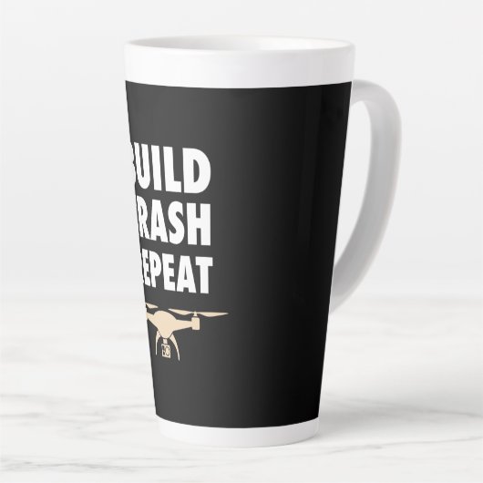 Bouw de Crash Repat Drone Latte Mok (Rechterhoek)