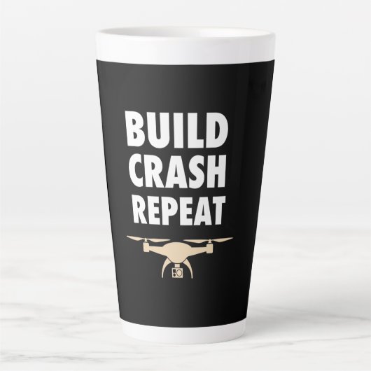 Bouw de Crash Repat Drone Latte Mok (Voorkant)