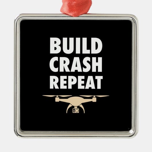 Bouw de Crash Repat Drone Metalen Ornament (Voorkant)
